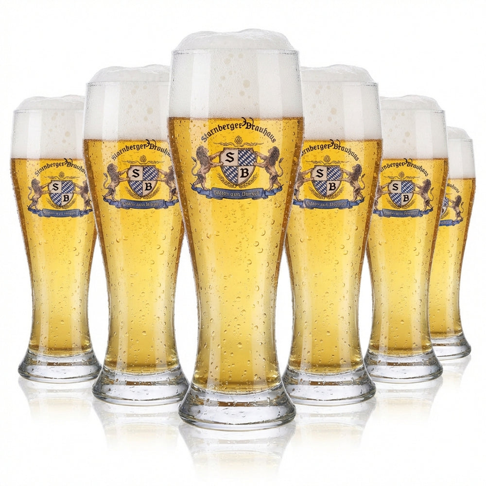 6x szklanki do piwa Starnberger Brauhaus Szklanki Szklane szklanki do piwa 0,3 l Szklanka do piwa pszenicznego