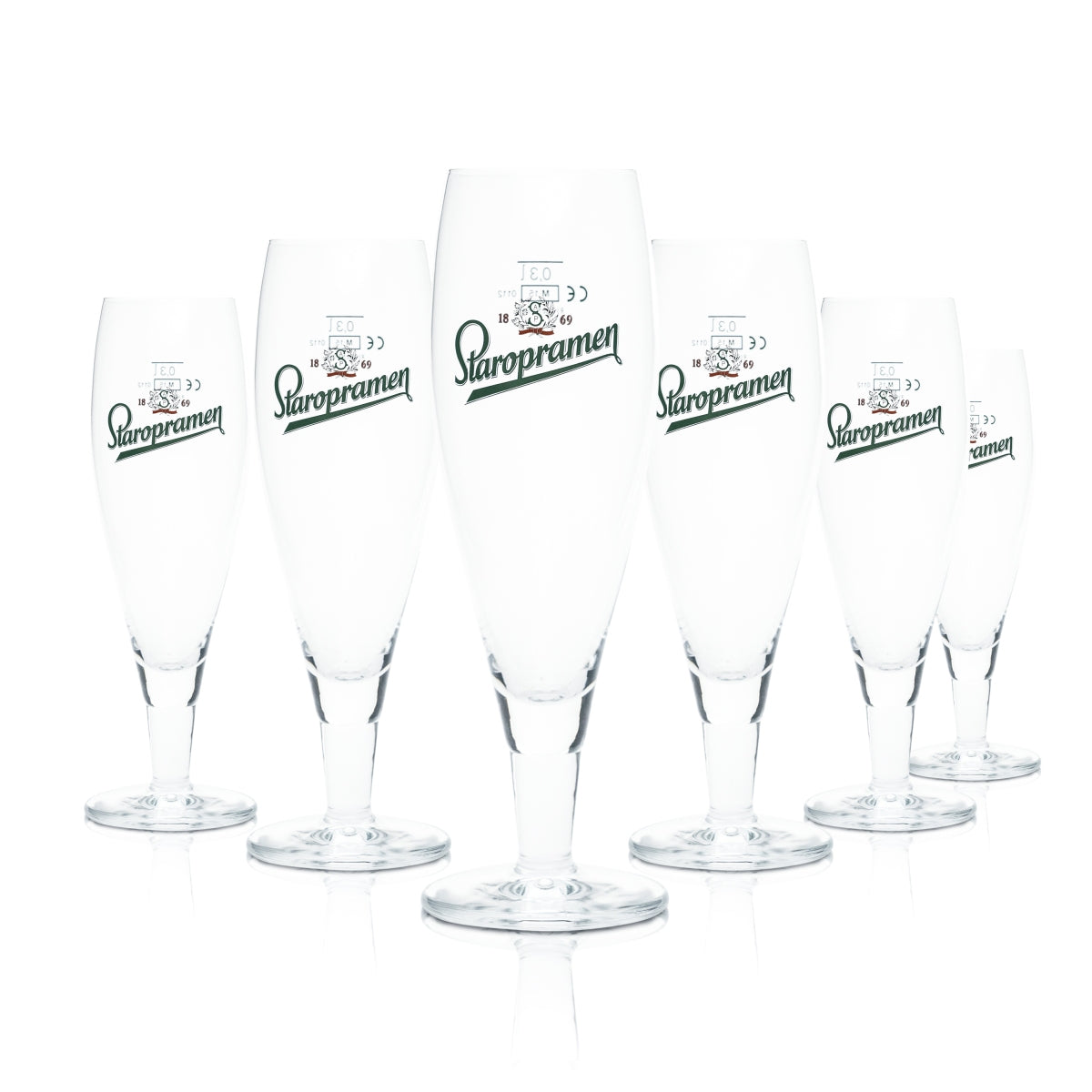6x Staropramen szklanka 0,3l kielich tulipan Gastro Czech Brewery Pils Beer