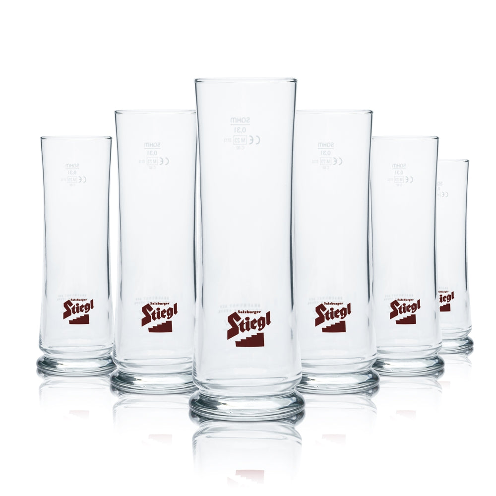 6x szkło Stiegl 0,3l bar goblet szklanki browar Austria Goldbräu Pils