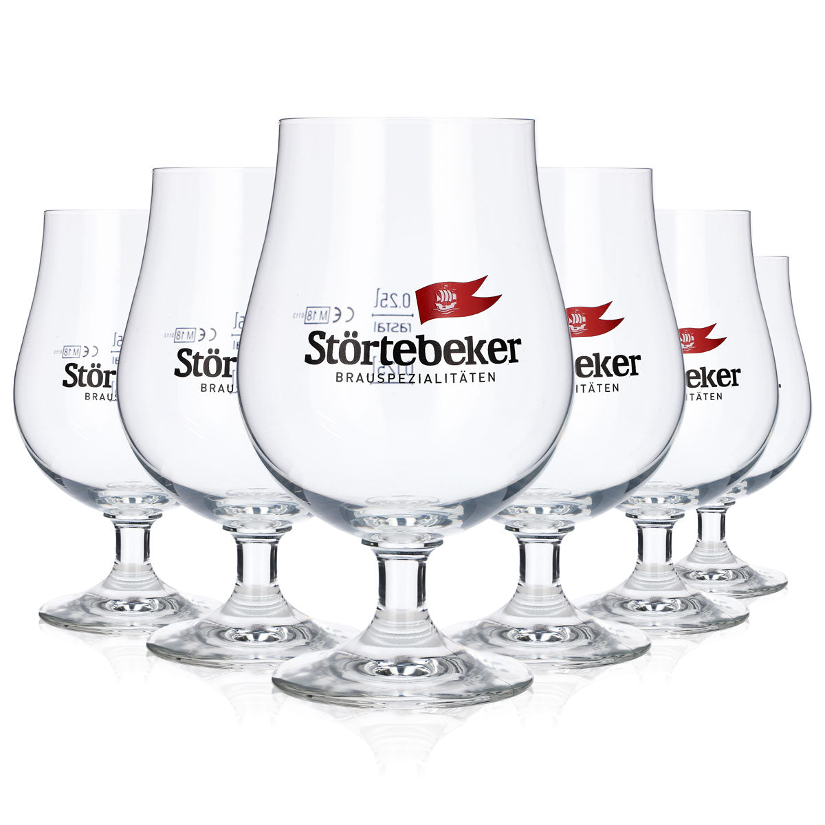 6x Störtebeker 0,25 l szklanka typu Schwenker – szklanka typu Bauchglas Eichstrich Craft Beer Set