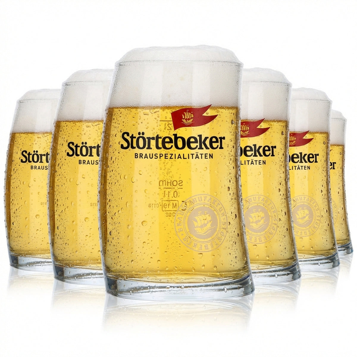 6x szklanki do piwa Störtebeker Beer Sail Glass 0,2 l, kubki Stiegel Design