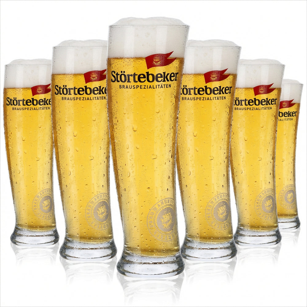6x szklanka do piwa Störtebeker Segelglas 0,3 l, zestaw szklanek do piwa rzemieślniczego Sydney Design