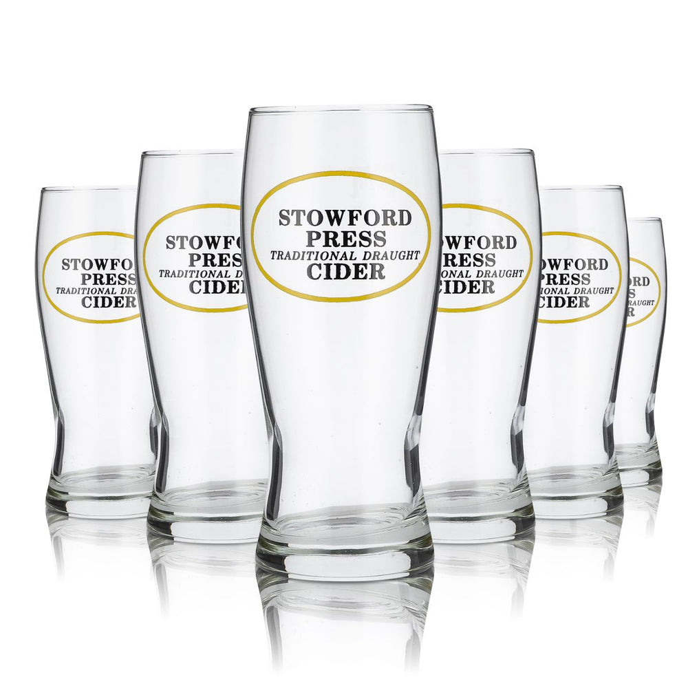 6x Stowford Press Szklanka 0,25 l Irish Cider Half Pint Zestaw szklanek do piwa Browar Wielka Brytania