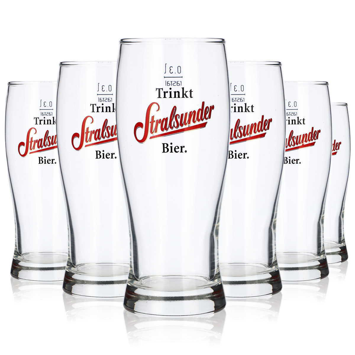 6 szklanek do piwa Willibecher Stralsunder Glas 0,3 l, zestaw browaru Hanseatische Brauerei – Widok 5
