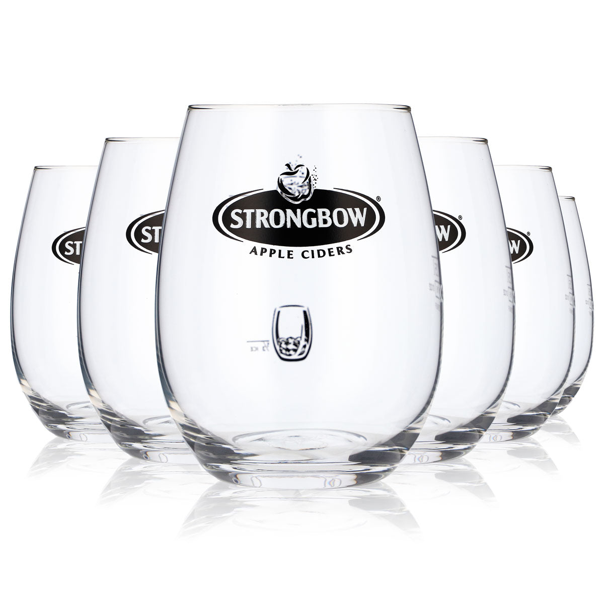 6x szklanki Strongbow Cider Szklane szklanki Apple Ciders Perfect Serve – Widok 6