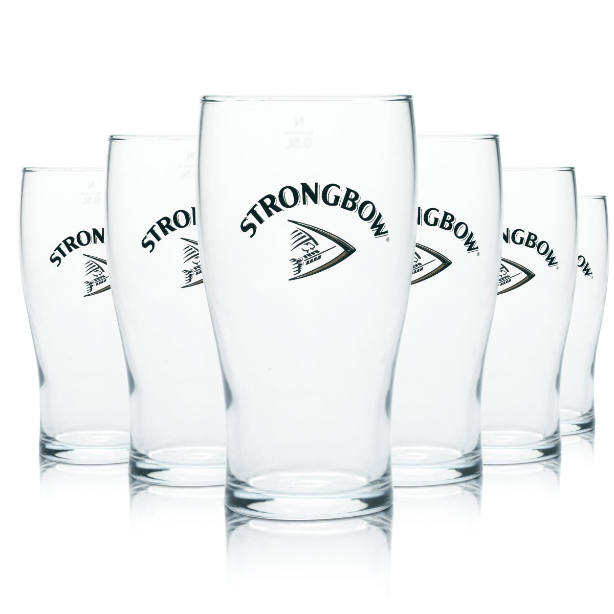6x Strongbow Szklanka 0,5 l Pint Kielich Kubek Szklanki do cydru Jabłko Piwo Browar Gastronomia