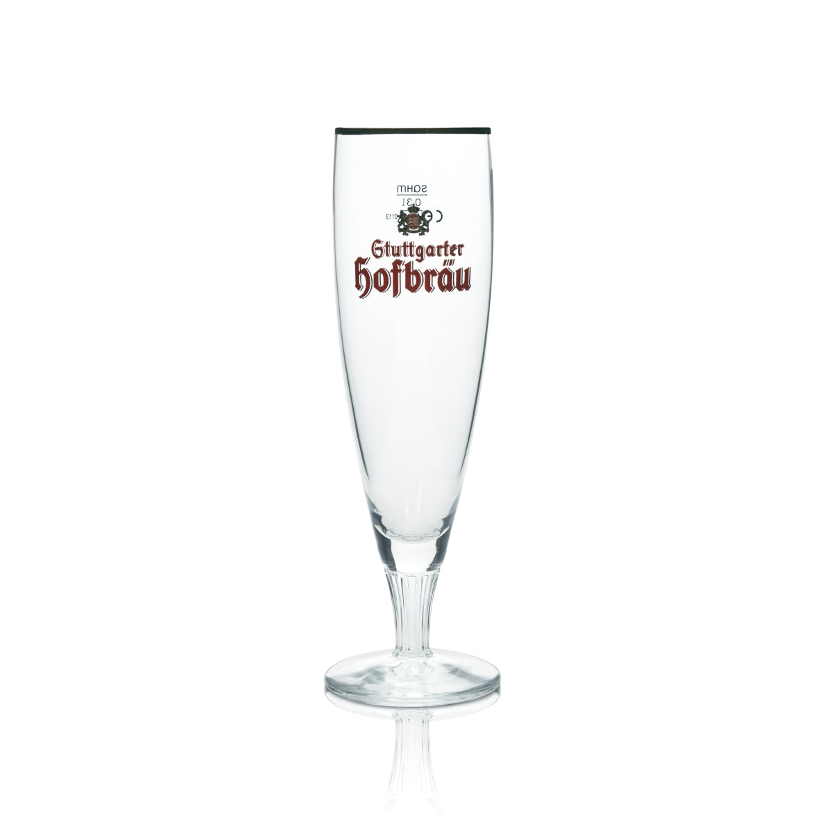 6x Szklanka do piwa Stuttgarter Hofbräu 0,3l Tulip Gold Rim Sahm Goblet Szklanki do piwa browarniczego – Widok 2