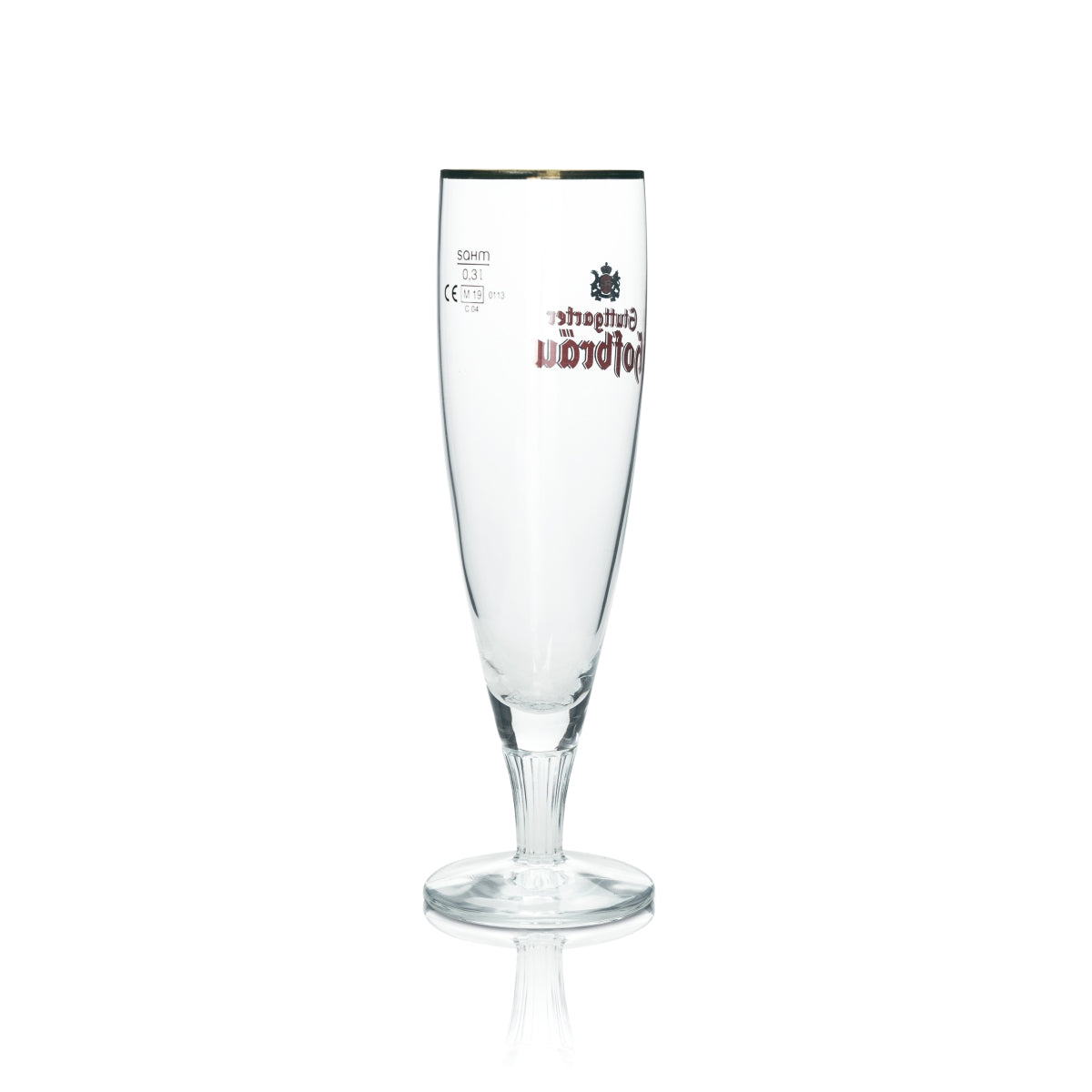 6x Szklanka do piwa Stuttgarter Hofbräu 0,3l Tulip Gold Rim Sahm Goblet Szklanki do piwa browarniczego – Widok 4