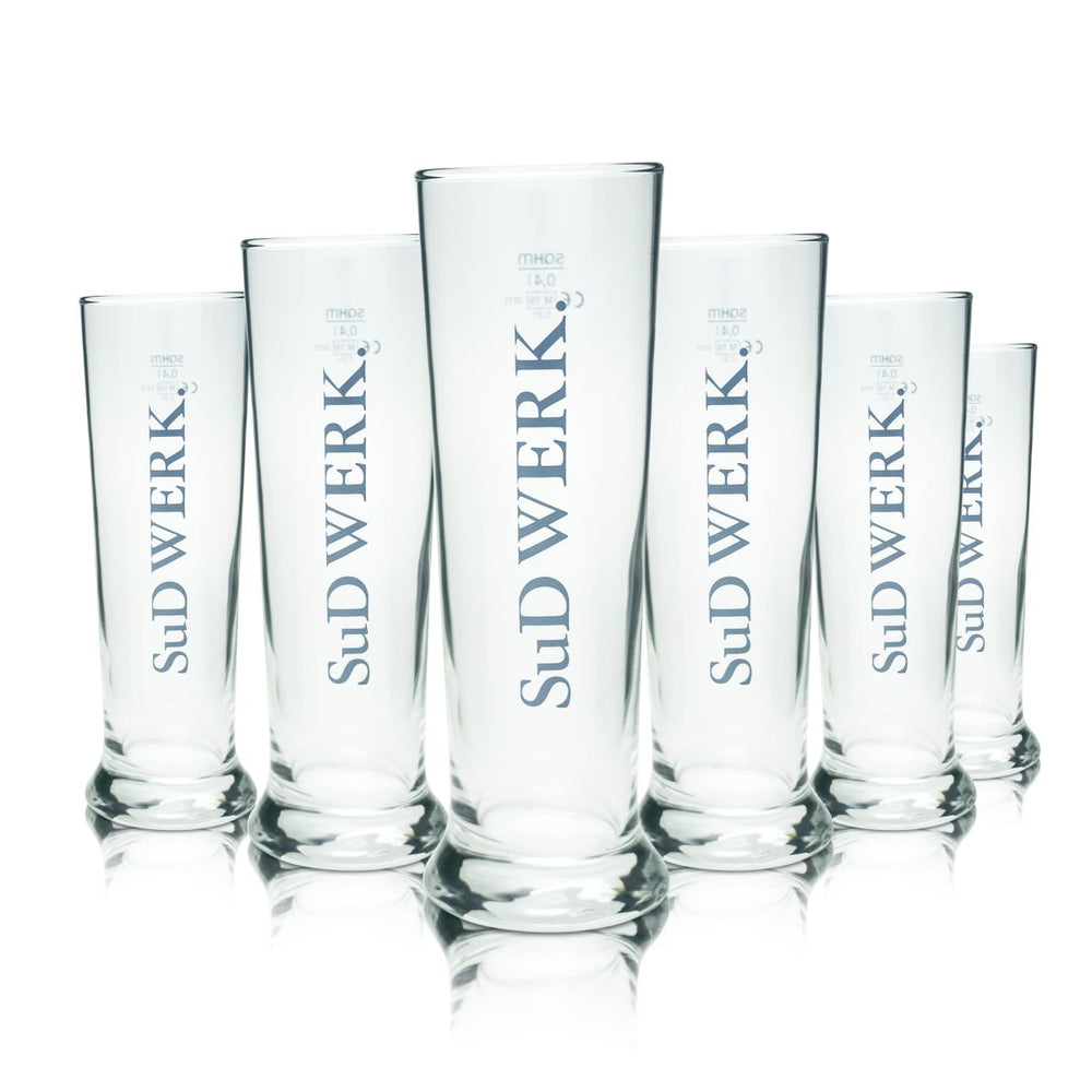 6x Sudwerk szklanka do piwa 0.4l kieliszek do piwa szklanki do piwa browar Cratbier Pfäffikon