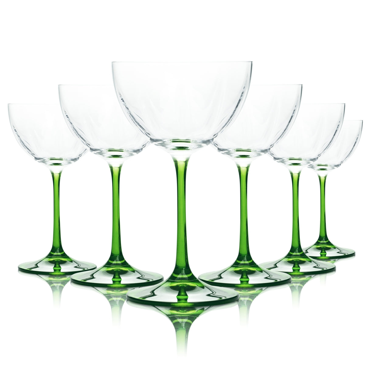 6x Tanqueray Gin Glass 0.25l Goblet Glasses Whisky Longdrink Cocktail Aperitif Green