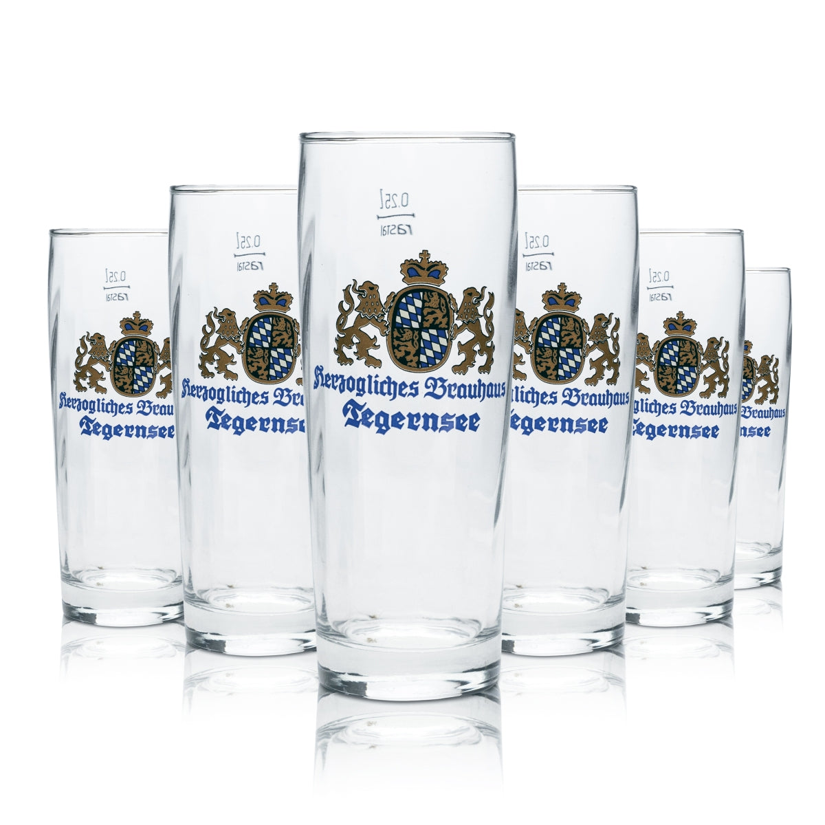 6x szklanka do piwa Tegernsee 0.25l kufel szklanki konturowe browar browar gastro bar