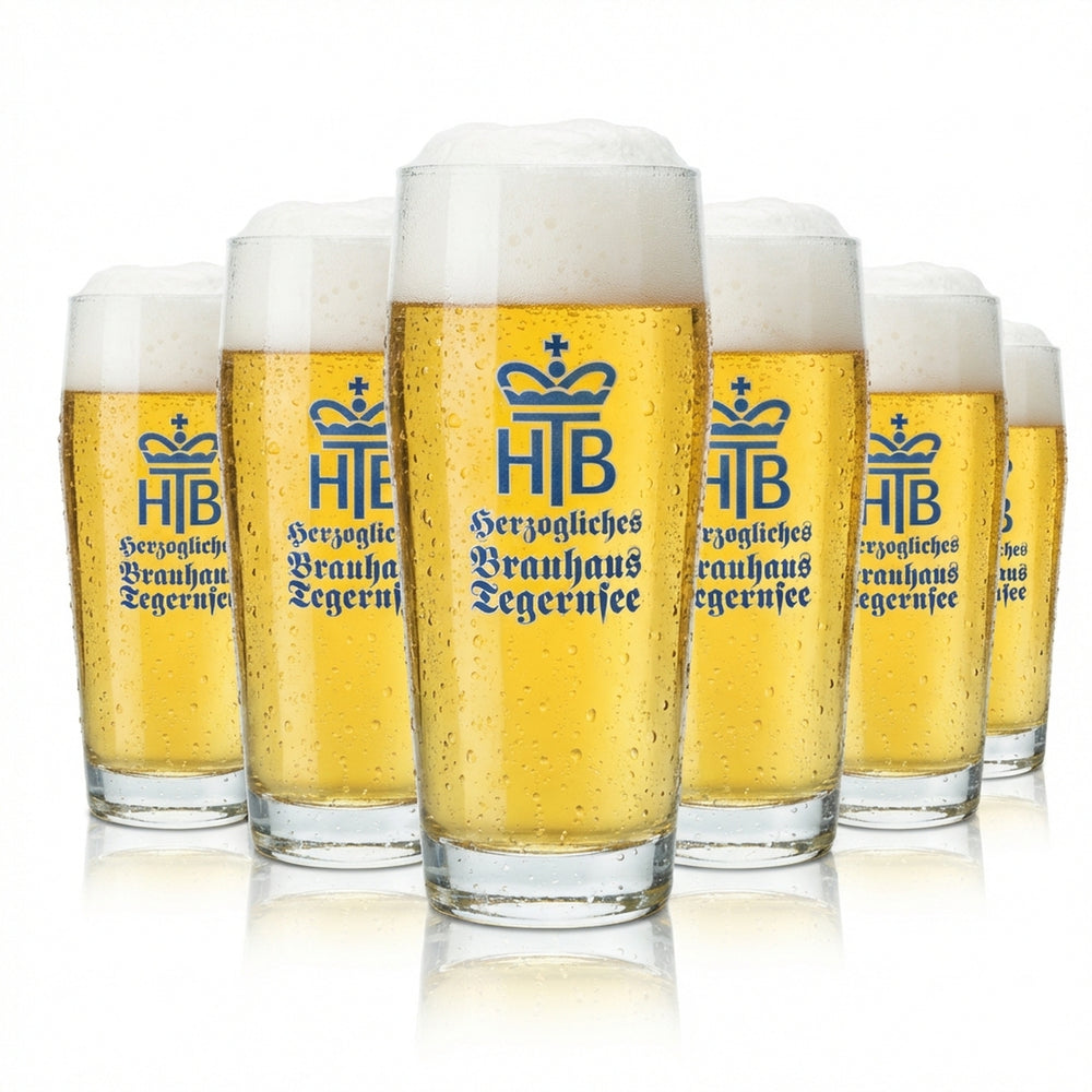 6x Szklanka do piwa Tegernsee 0,5l Willi Becher F. Herb Helles Szklanki Willy Brewery