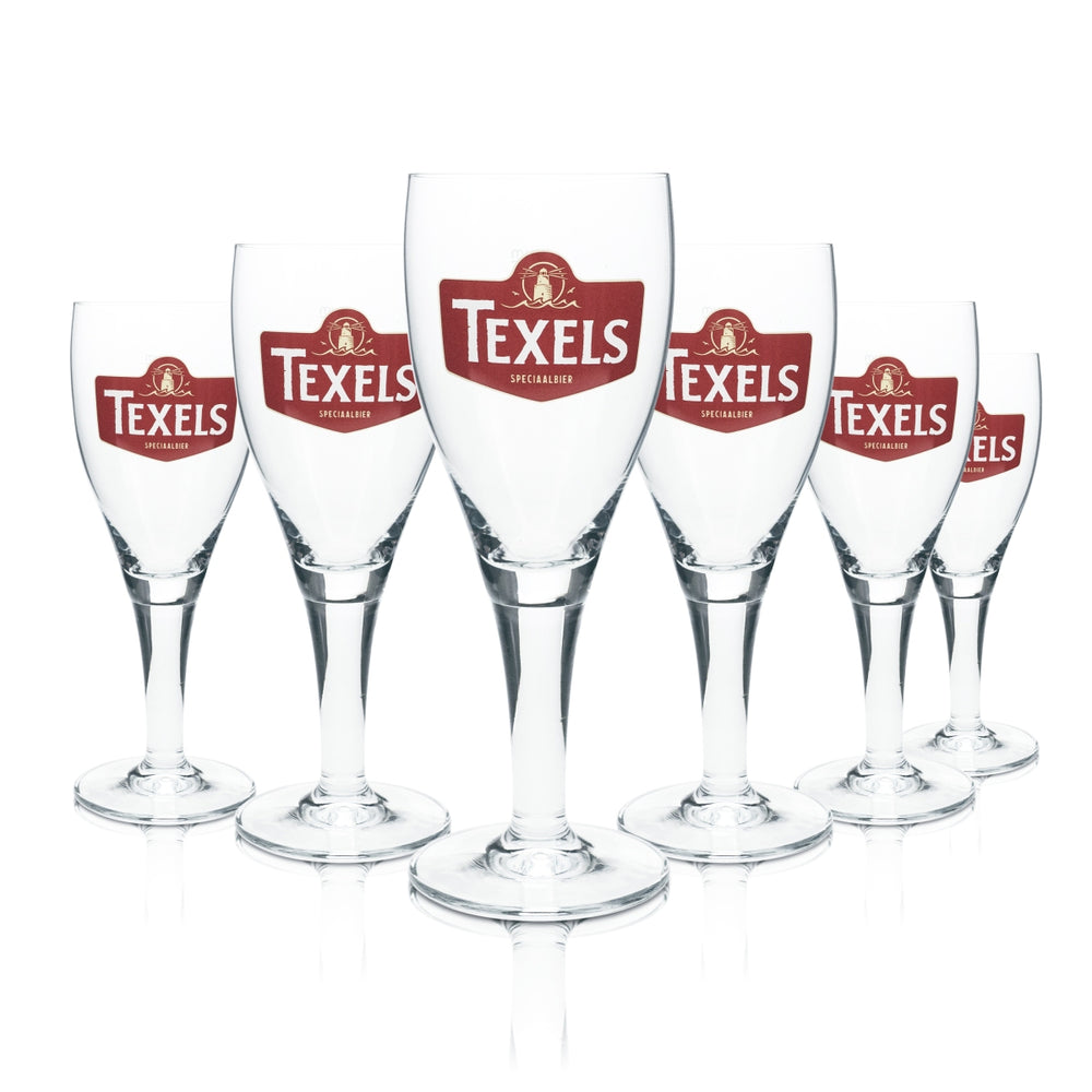 6x Texels Glass 0,3l Beer Tulip Cup Goblet Glasses Gastro Bar Pub Beer NL