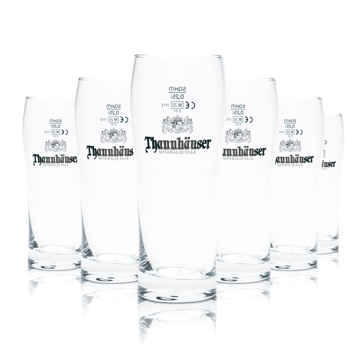 6x szklanka do piwa Thannhäuser 0.25l Willi Becher Radler szklanki ze sprężyną mineralną Tumbler