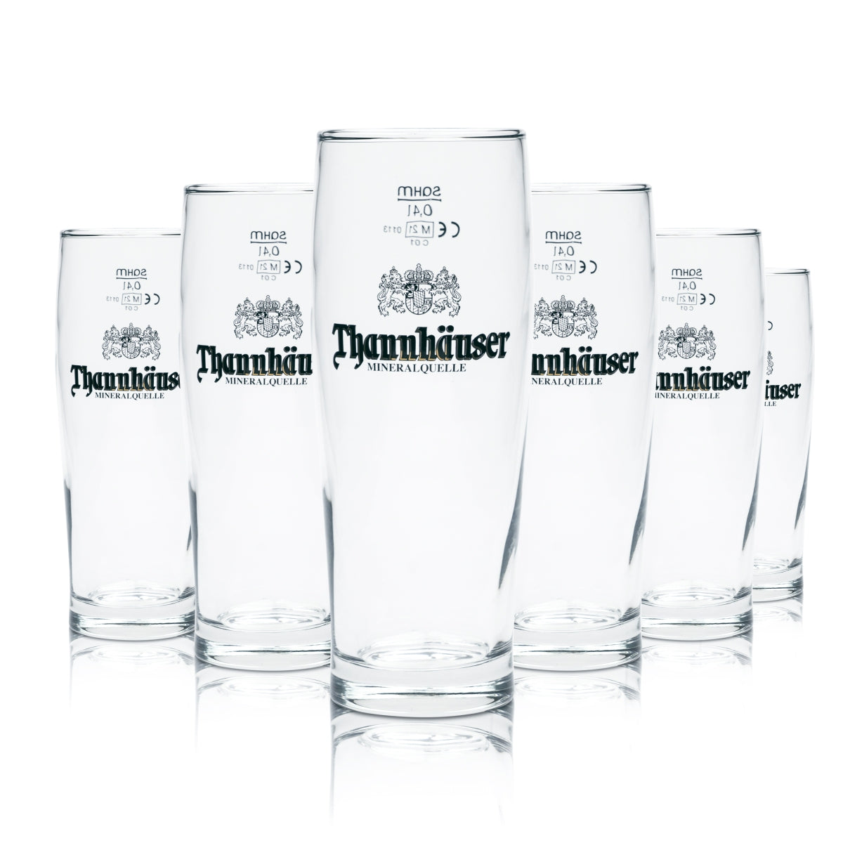 6x szklanka Thannhäuser 0.4l Willi Becher THM Radler szklanki do piwa Mineralquelle