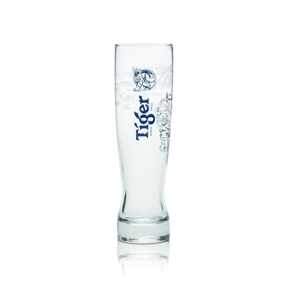 6x Tiger Glass 0,3l Szklanki do piwa Azjatycki Browar Lager Singapur Gastro Oak