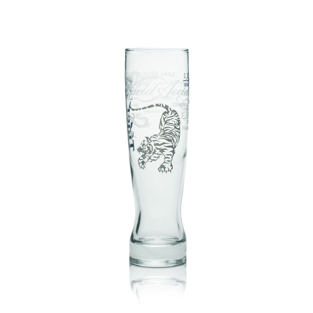 6x Tiger Glass 0,3l Szklanki do piwa Azjatycki Browar Lager Singapur Gastro Oak – Widok 2