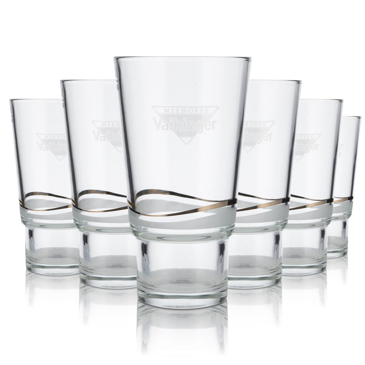 6x szklanki Vaihinger 0,4 l na wodę mineralną gazowaną, zestaw szklanek STACK