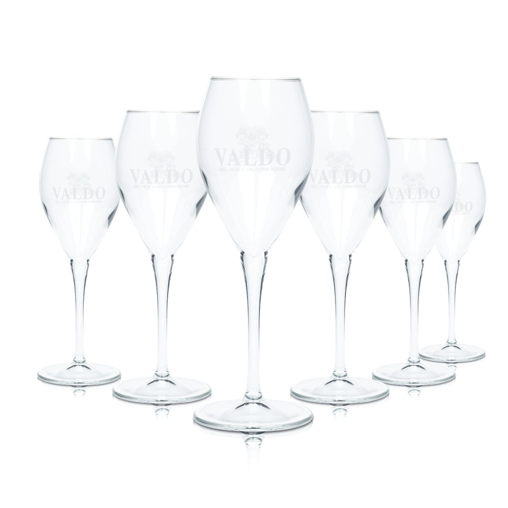 6x Valdo Prosecco kieliszek 0,26l Szampan flet kieliszki wino musujące 0,1l Gastro