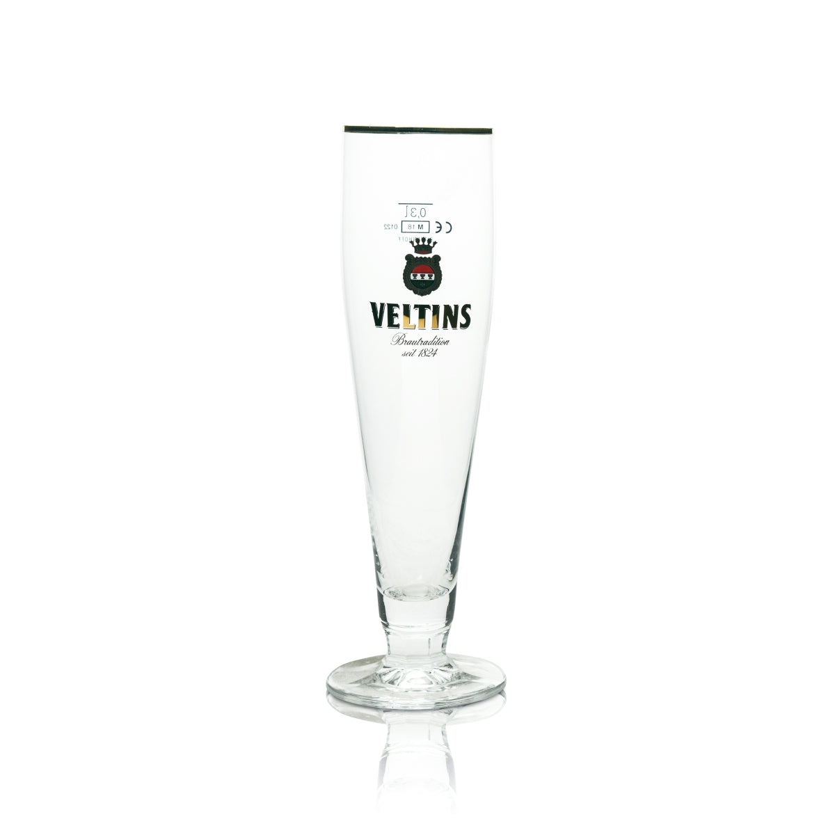6x Veltins szklanka do piwa 0,3l goblet złota obręcz Ritzenhoff tulipan szklanki Pils Export – Widok 2