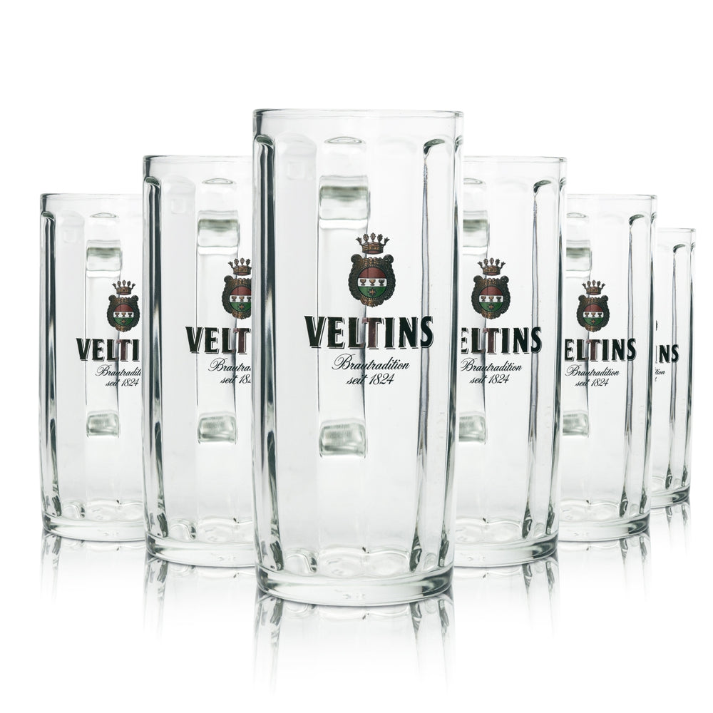 6x szklanki do piwa Veltins Szklanki do piwa Seidel Humpen Krug 0,5 l Sahm