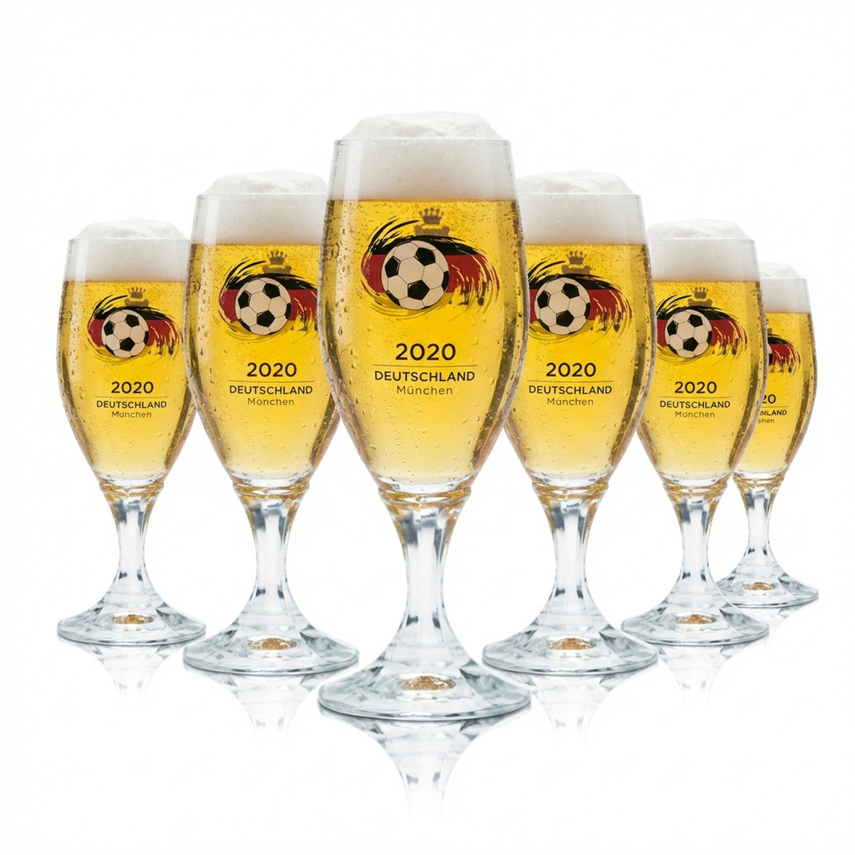 6x Szklanki do piwa Veltins 0,2l Tulip Cup EM 2020 Niemcy Piłka nożna Euro 24