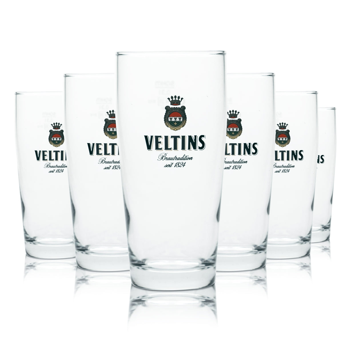 6x Veltins Szklany kufel do piwa 0,3l Tumbler Goblet Szklanki Kalibrowane Browar Gastro