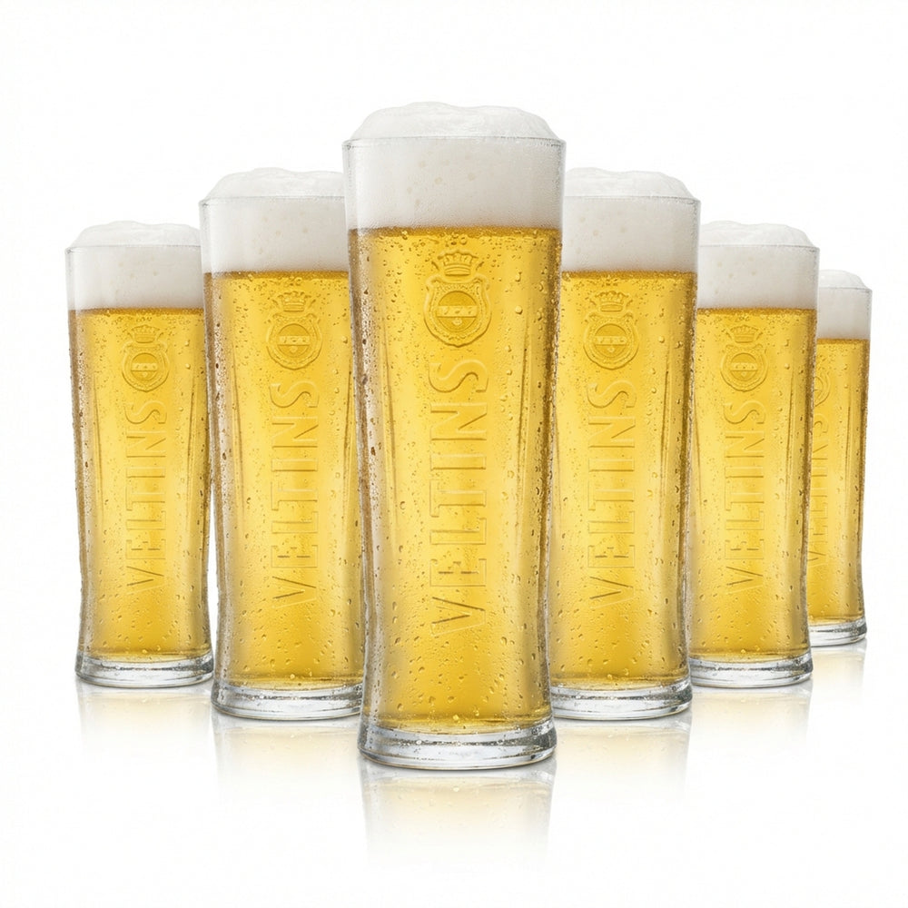 6x Veltins Szklanka do piwa 0,3l Kufel konturowy z podziałką Gastro Pub Pils