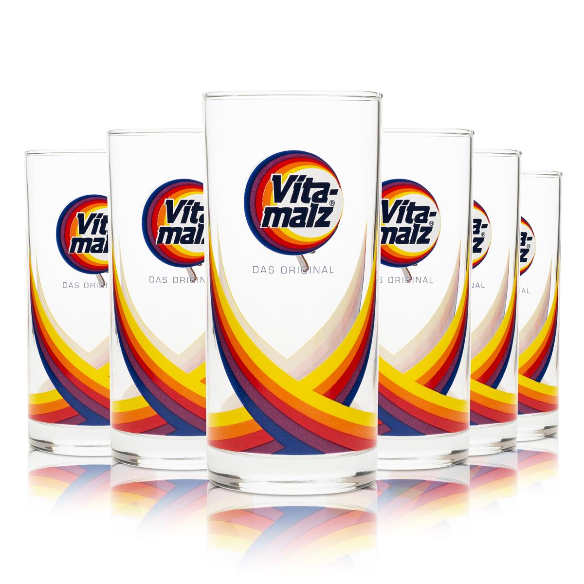 6x szklanka do piwa Vitamalz 0,2l kolorowa Longdrink