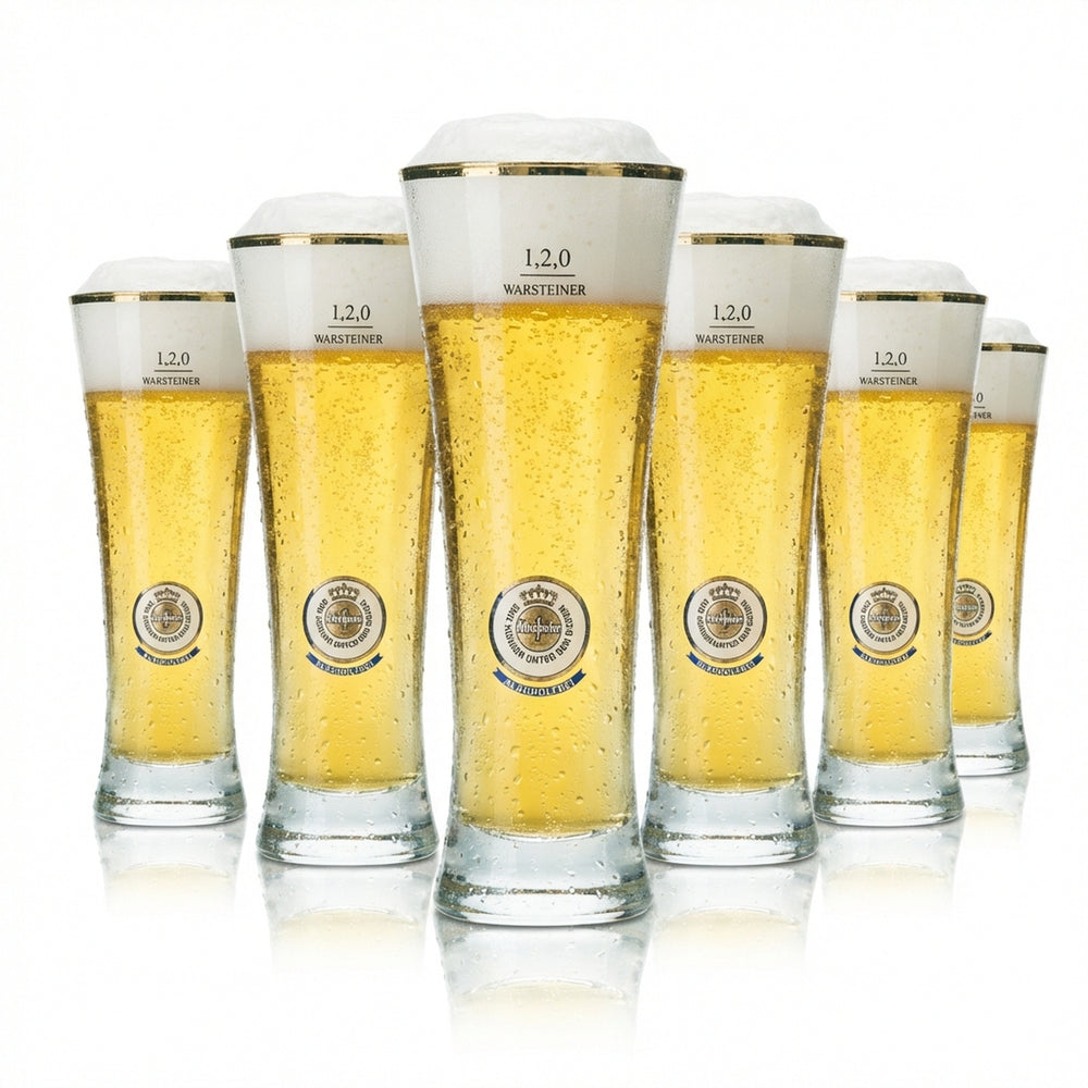 6x szklanka do piwa Warsteiner 0.2l kufel kufel barowy szklanki bezalkoholowe bar gastro