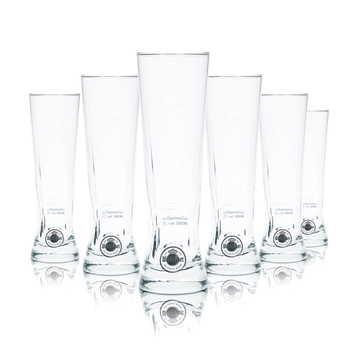 6x szklanka do piwa Warsteiner 0,2 l Szklanki Premium Cup Kubki Relief Pokal Tulpe Stange