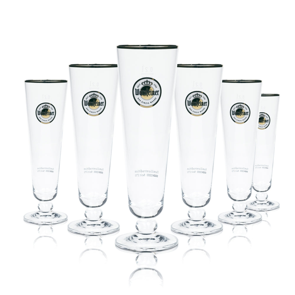 6x Szklanka do piwa Warsteiner 0,2l Tulip Ekskluzywne szklanki do piwa Browar Złota Obręcz