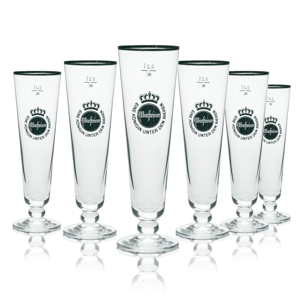 6x Szklanka do piwa Warsteiner Exclusive Tulip ze złotą obwódką 200ml