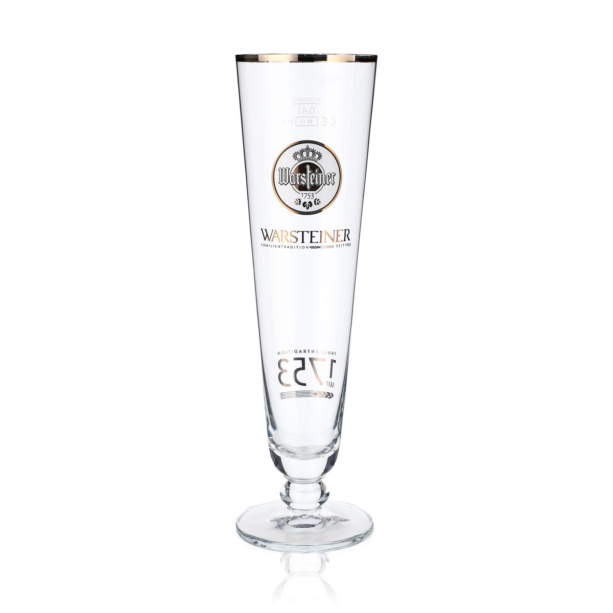 6x szklanki do piwa Warsteiner Szklanki do piwa 0,4 l Kielich 1753 białe logo – Widok 2