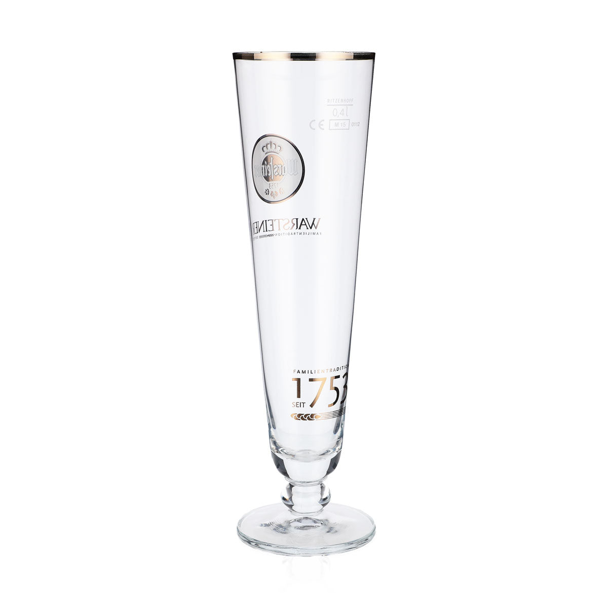 6x szklanki do piwa Warsteiner Szklanki do piwa 0,4 l Kielich 1753 białe logo – Widok 4