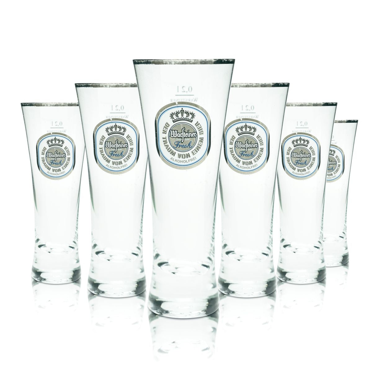 6x szklanka do piwa Warsteiner 0,2 l Szklanki typu puchar Fresh bezalkoholowe Zestaw szklanek Szklanki do piwa typu pils