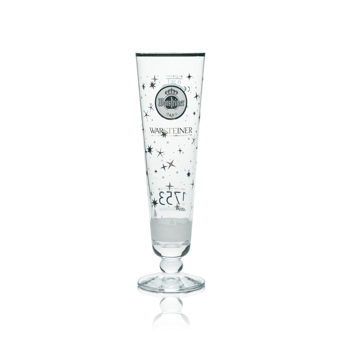 6x Warsteiner Glass 0,25l Tulip Goblet Glasses Winter Special Collector Edition 1753 – Widok 2