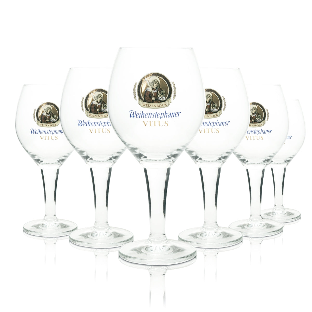 6x szklanka do piwa Weihenstephan 0,5l kielich Vitus Maxime Sahm szklanki tulipanowe Pils