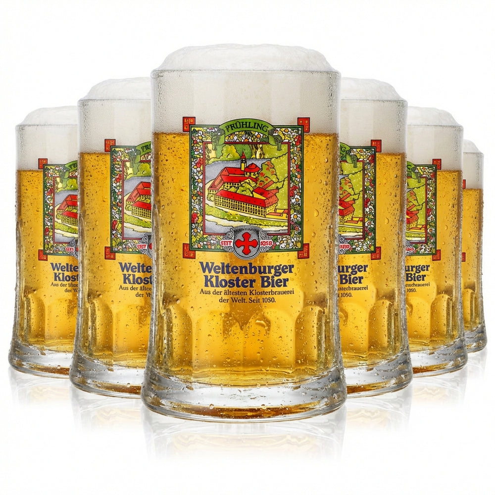 6x szklanka do piwa Weltenburger Kloster Seidel 0,4 l dzbanek wiosenny Sahm Salzburg