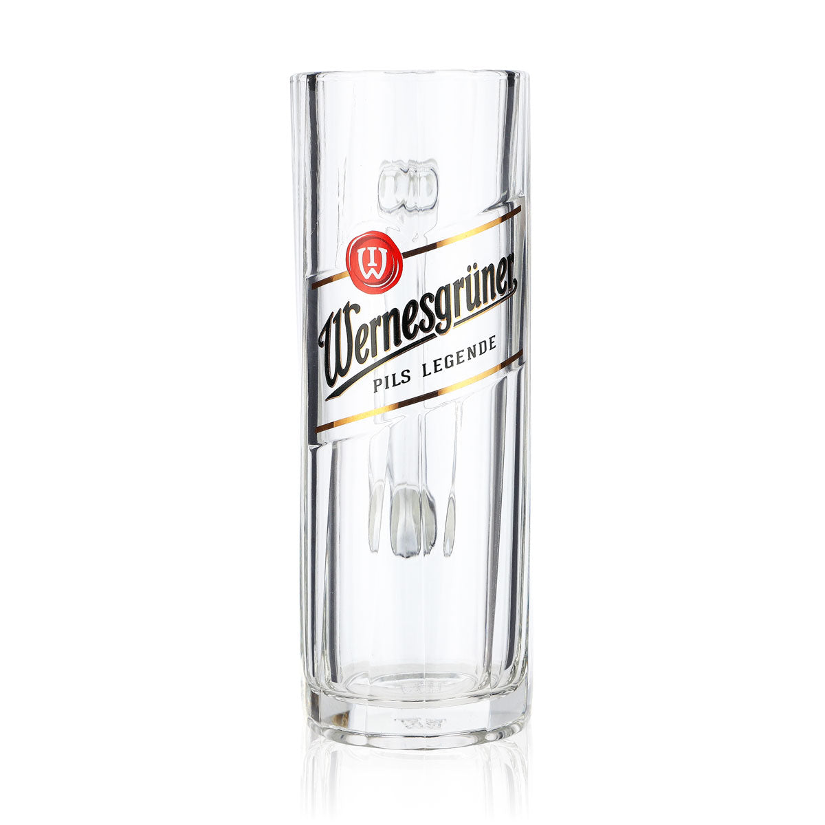 6x szklanka do piwa Wernesgrüner 0,3 l z reliefem w paski Nowe logo Rastal – Widok 2