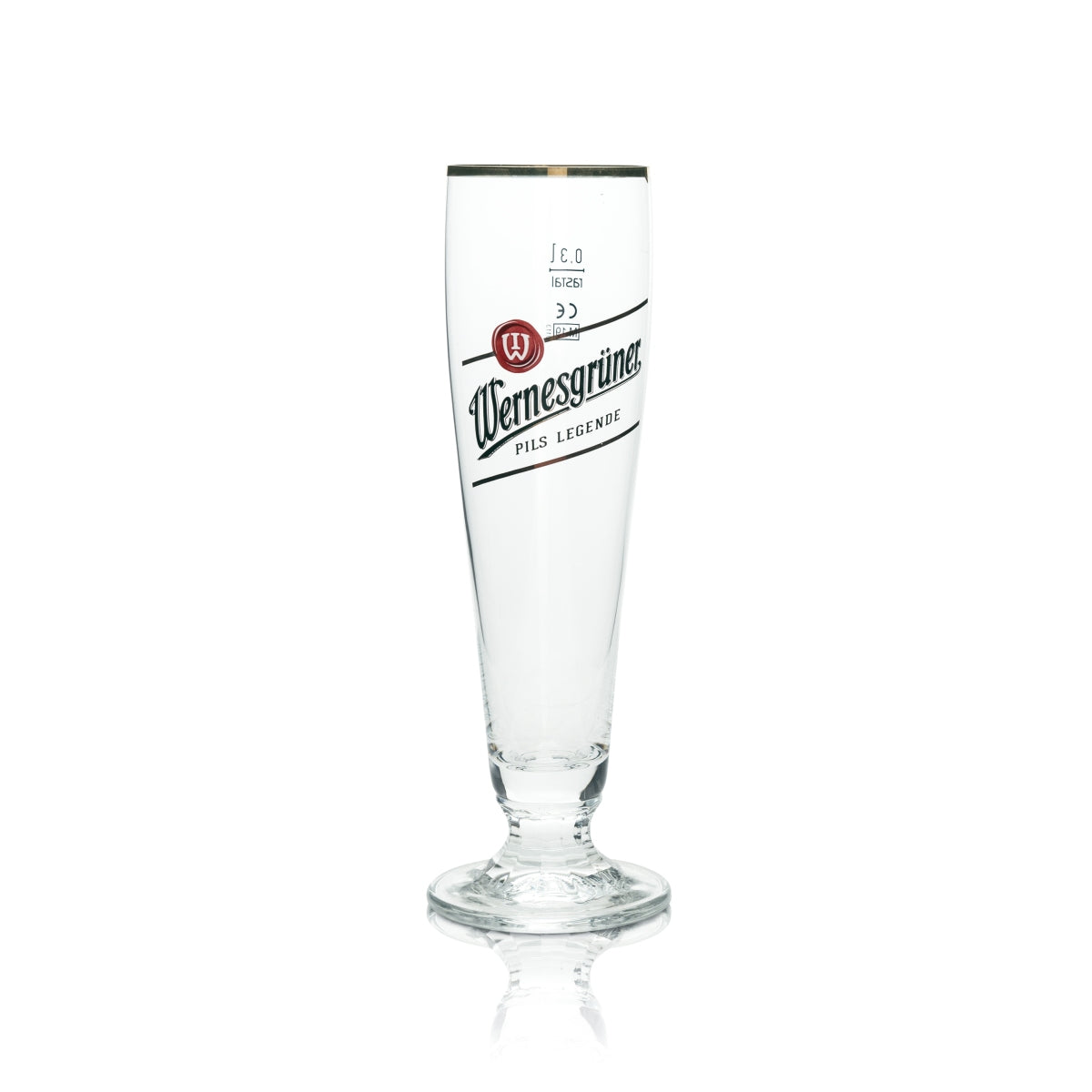 6x Wernesgrüner Beer Glass 0,3l Goblet Pils Legend Rastal Tulip Glasses Beer Bar – Widok 2