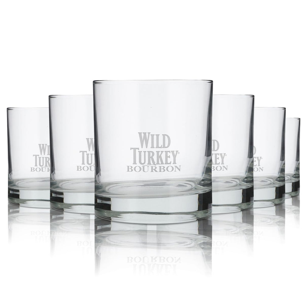 6x Wild Turkey Szklanka 0,4 l Whiskey Tumbler Szklanka do whisky Zestaw szklanek do bourbona