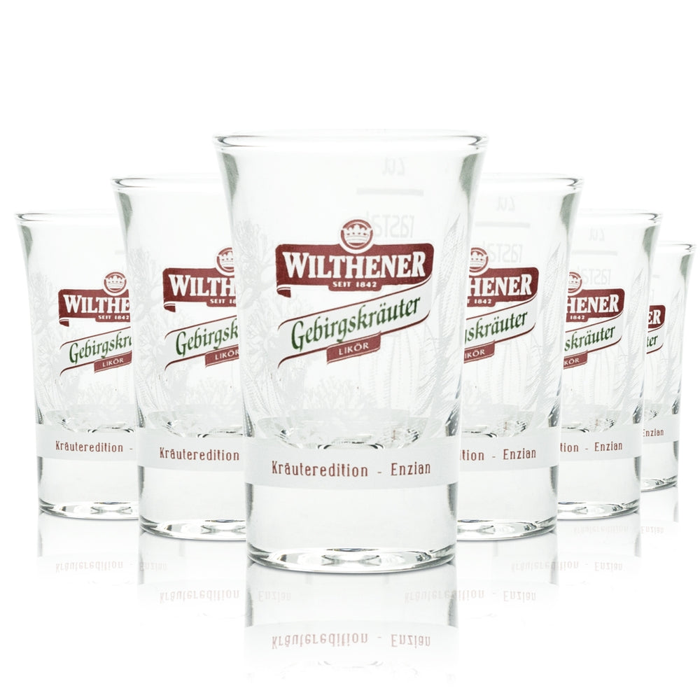 6x Wilthener schnapps glass 2cl szklanki Shot Shot Stamper Gastro Eichstrich Bar