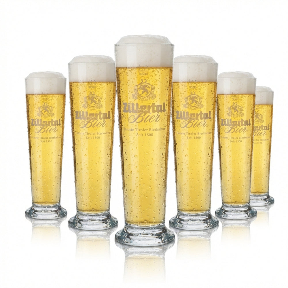6x szklanka Zillertal 0,5 l szklanka do piwa pszenicznego zestaw szklanek Brauerei Gastro Geeicht