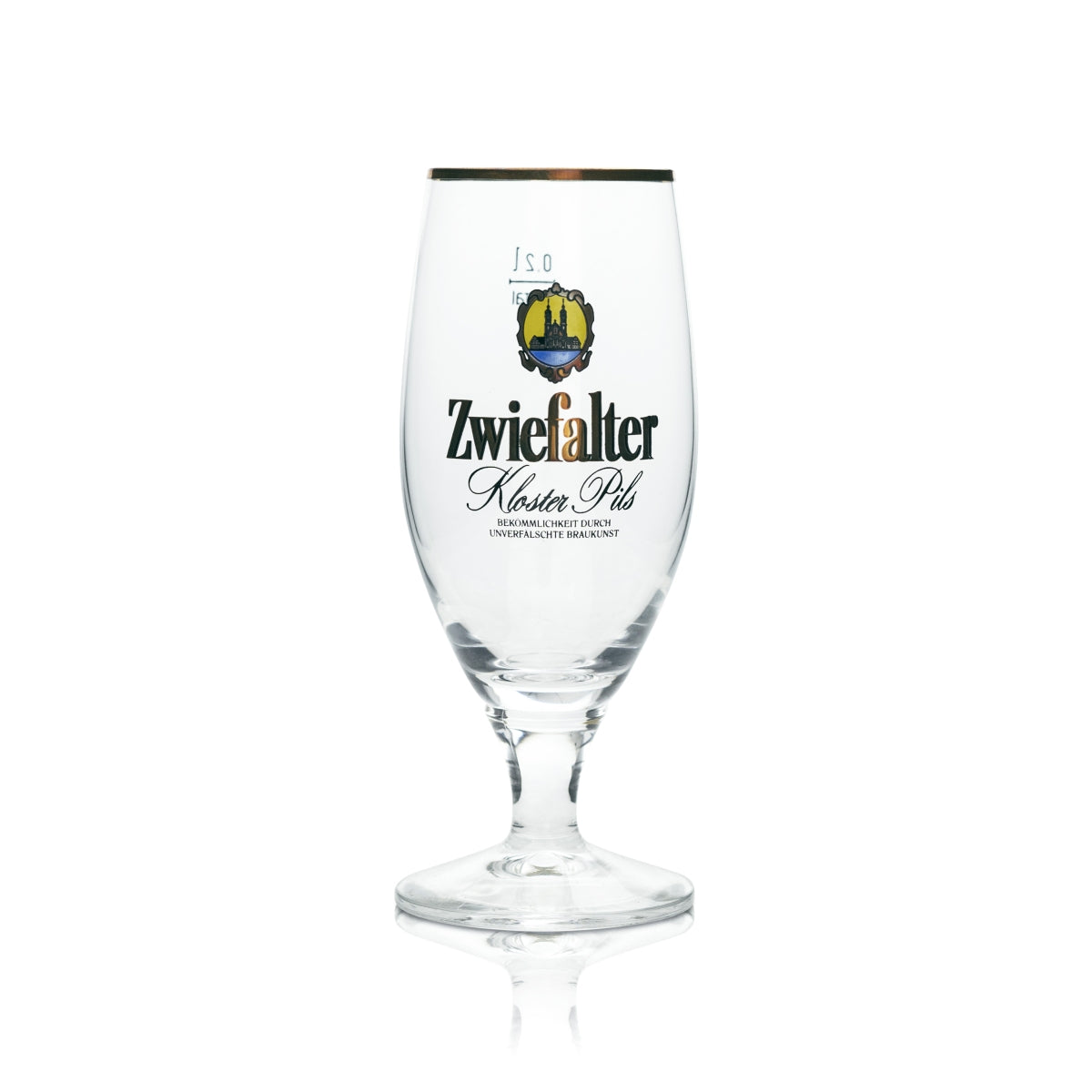 6x Zwiefalter szklanka do piwa 0,2l Tulpe Kloster Pils złota obręcz Rastal Tulpe szklanki browar łodyga – Widok 2