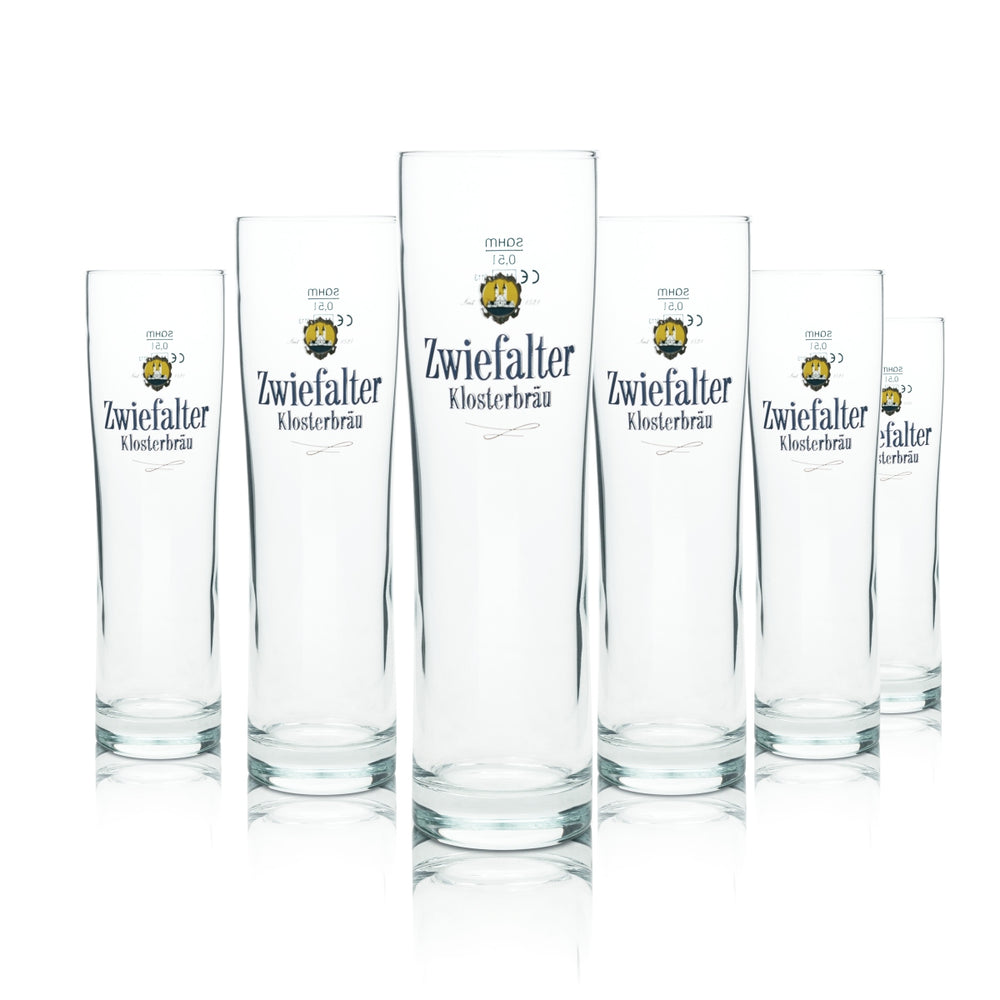 6x szklanka do piwa Zwiefalter 0,5l kufel Klosterbräu Sinus Sahm Willi Tulpe szklanki