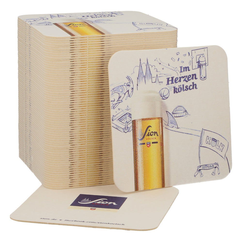 70 sztuk podkładek pod piwo „Sion Kölsch” – oryginalne akcesoria barowe w stylu Kölsch