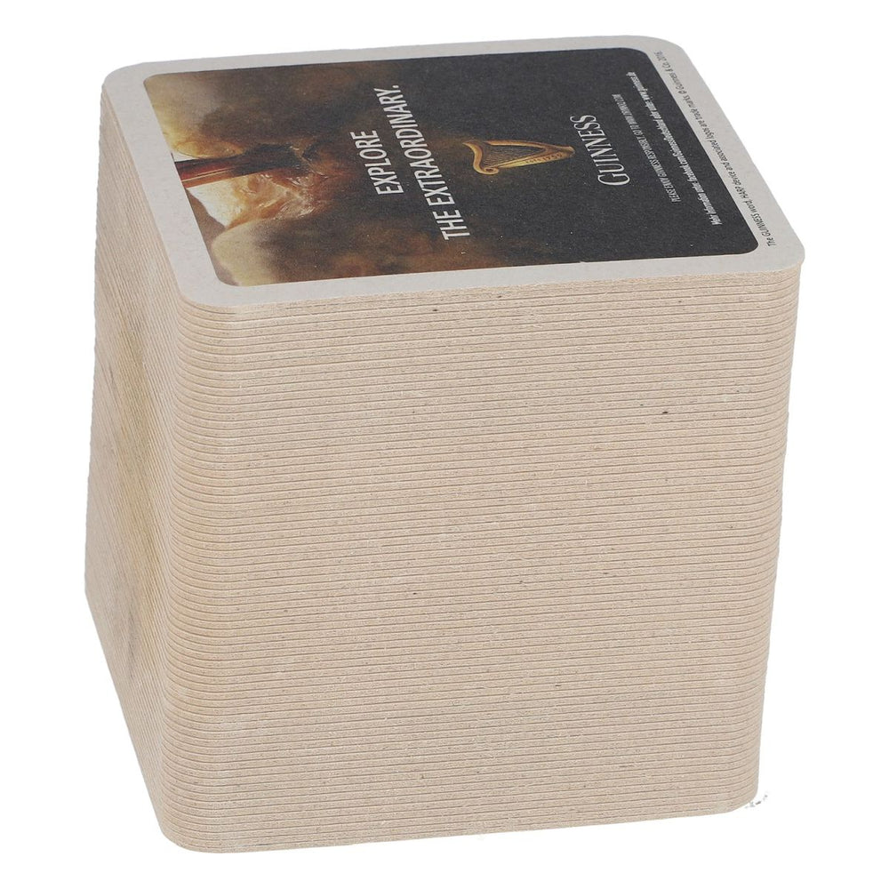75x podkładki pod piwo Guinness 9,5 x 9,5 cm z ochroną przed kapaniem, podkładki pod szkło, gastronomia