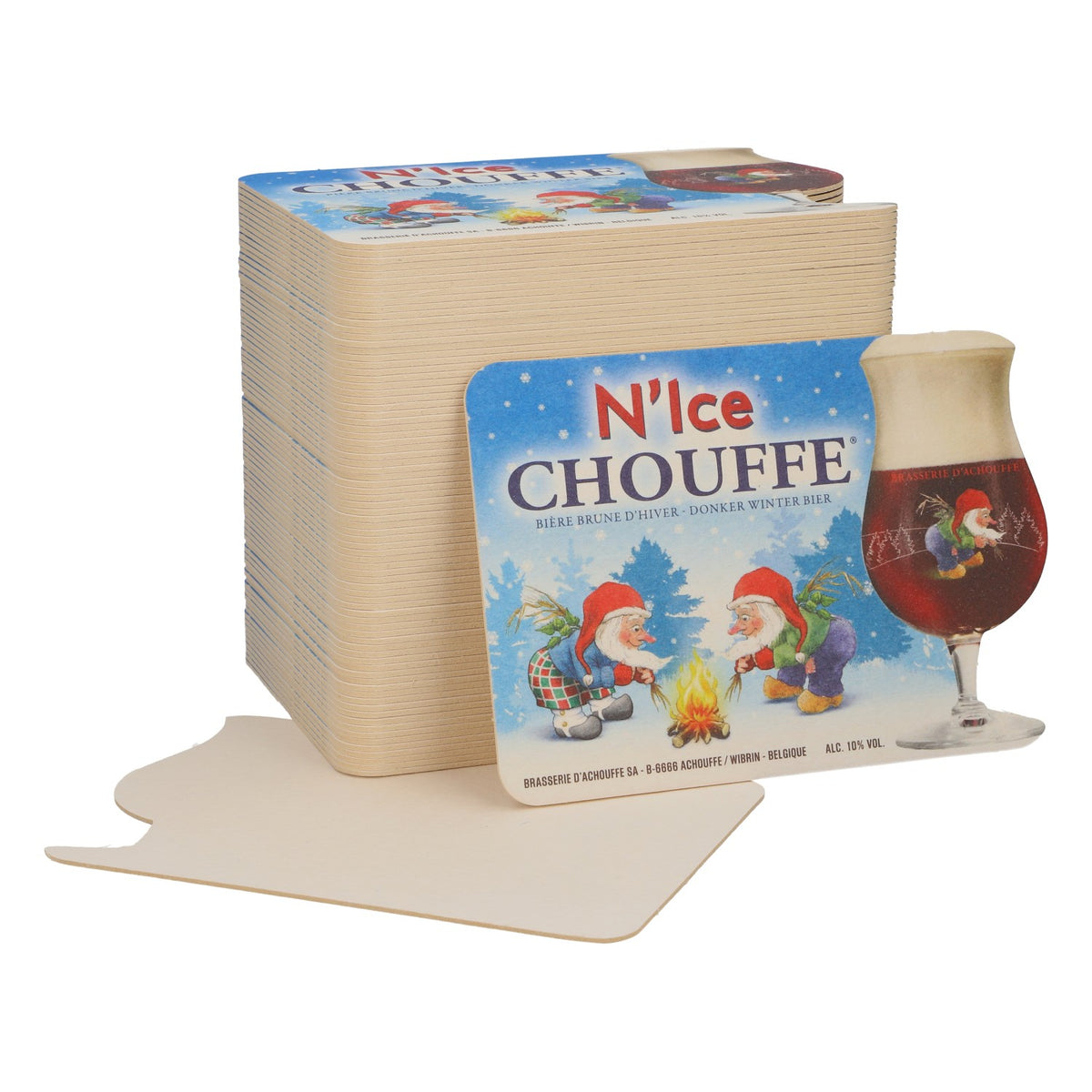 80x Brasserie D'Achouffe Piwo Podkładki pod piwo Podkładki pod szklanki „N´Ice”