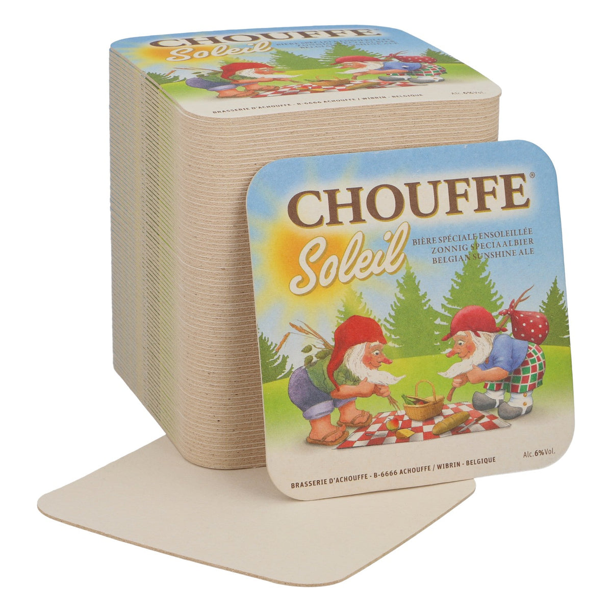 80x Brasserie D'Achouffe Piwo Podkładki pod piwo Podkładki pod szklanki „Soleil”